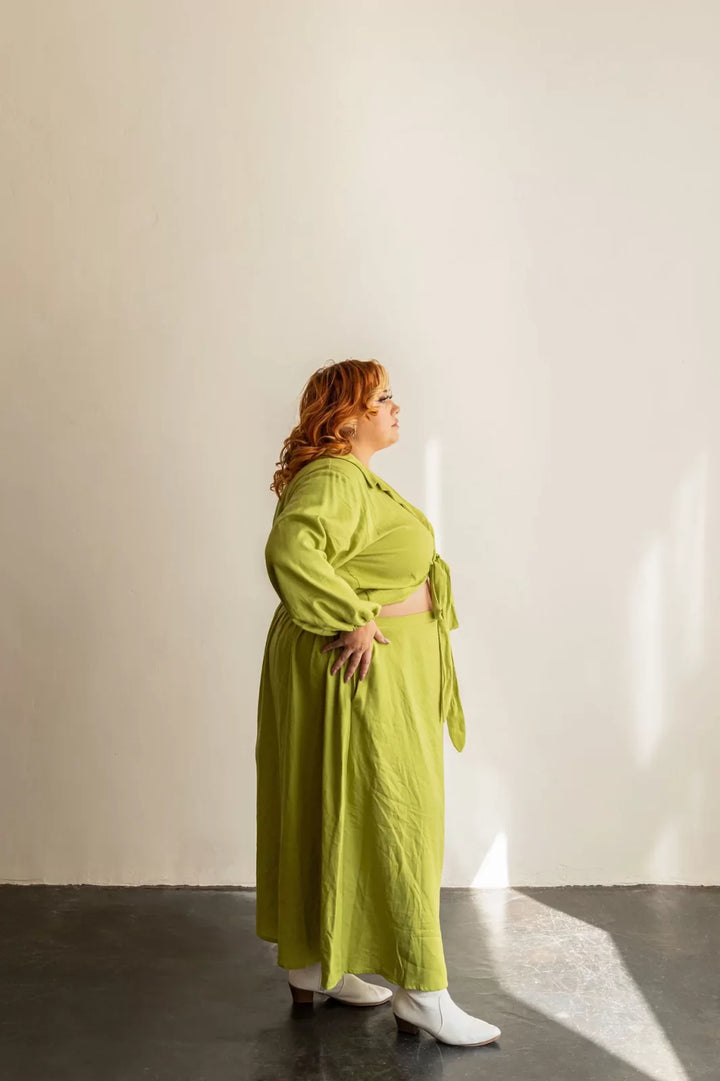 Friday Pattern Co. Saturday Skirt Set sewing pattern – wrap top and A-line skirt with pockets for sizes XS-7X