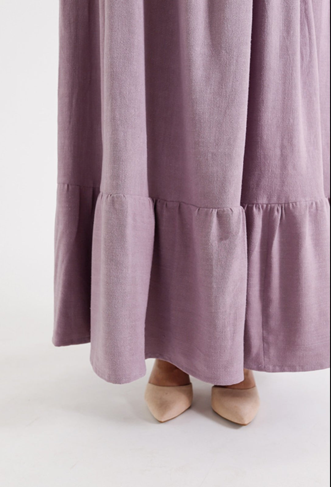Chalk & Notch Shay Dress sewing pattern – tiered maxi dress with scoop neck and puff sleeves for sizes 0-30