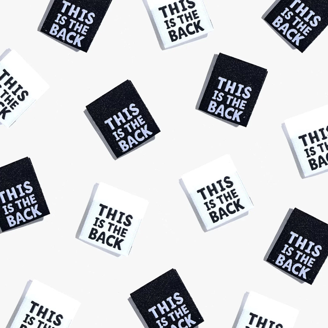 Kylie and the Machine - This is the Back garment labels - black and white sewing tags for clothing
