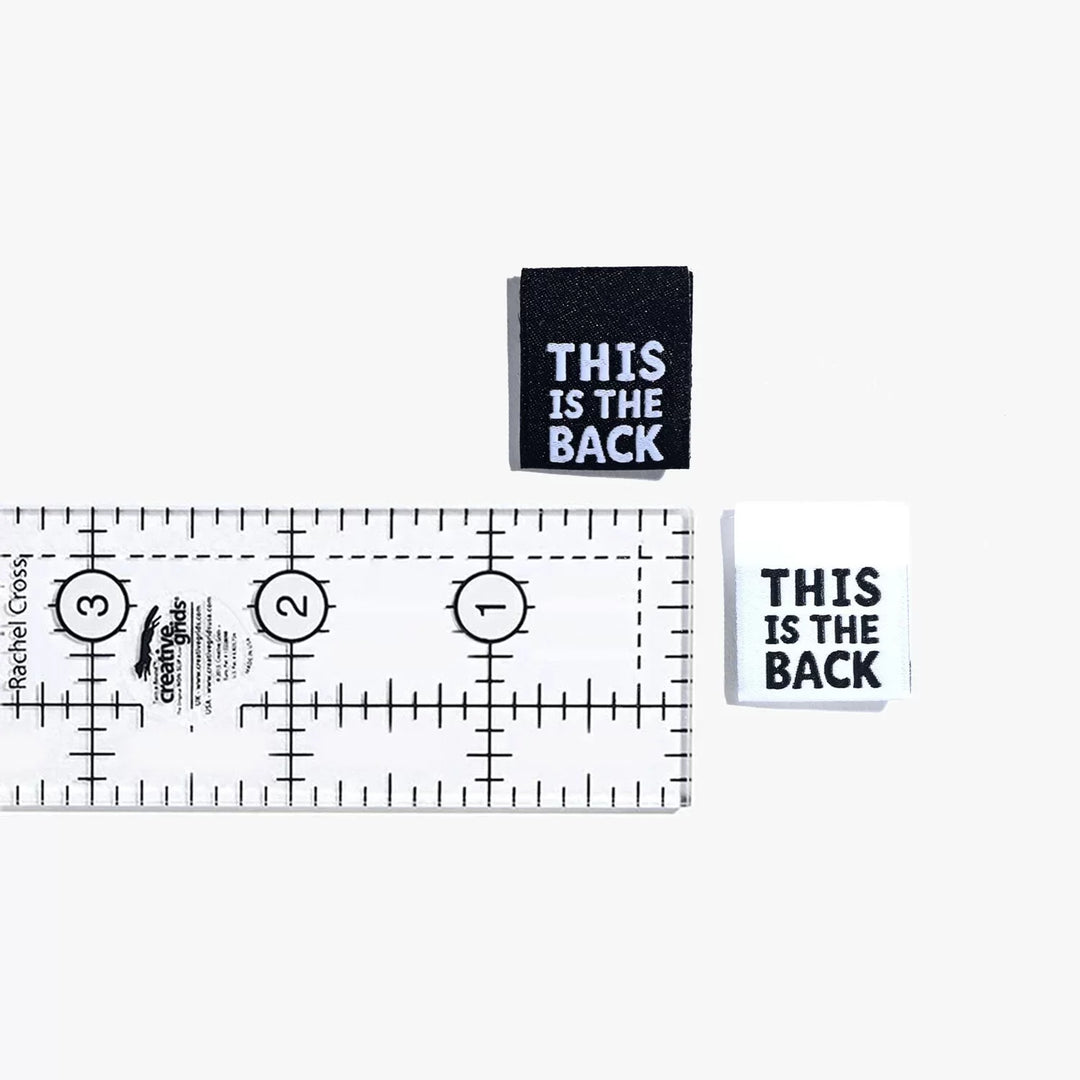 Kylie and the Machine - This is the Back garment labels - black and white sewing tags for clothing