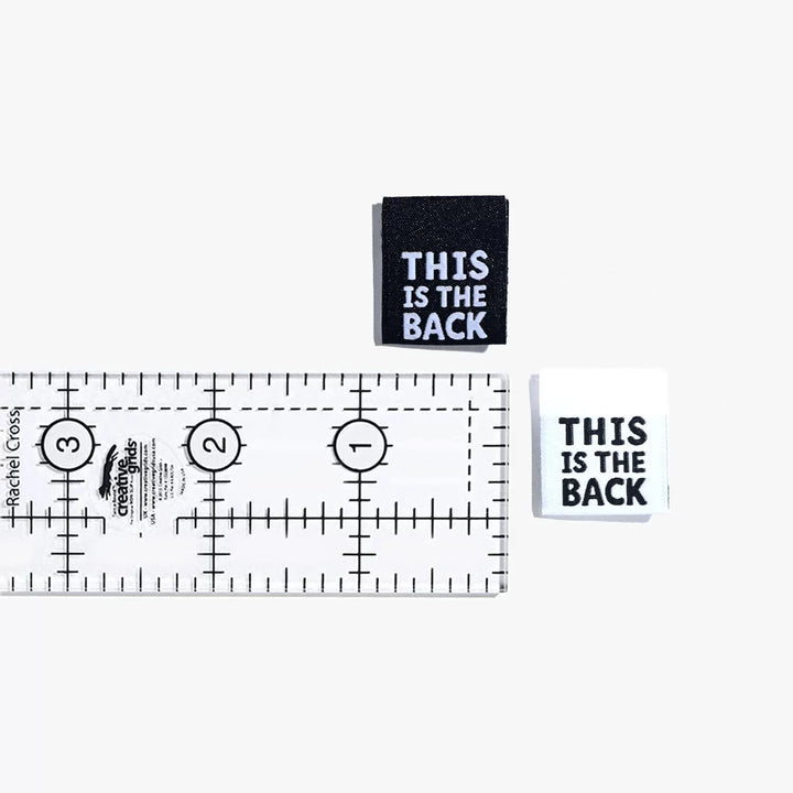 Kylie and the Machine - This is the Back garment labels - black and white sewing tags for clothing