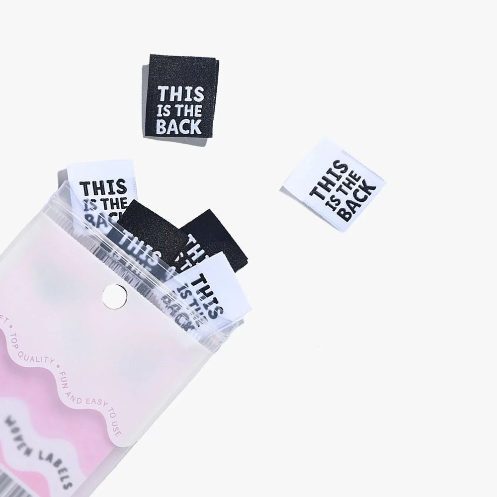 Kylie and the Machine - This is the Back garment labels - black and white sewing tags for clothing