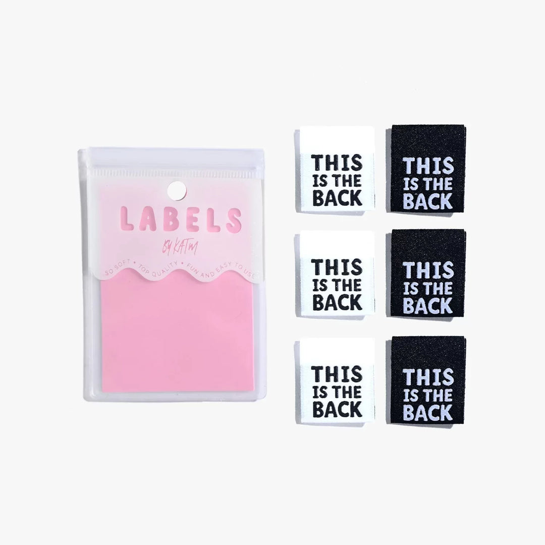 Kylie and the Machine - This is the Back garment labels - black and white sewing tags for clothing