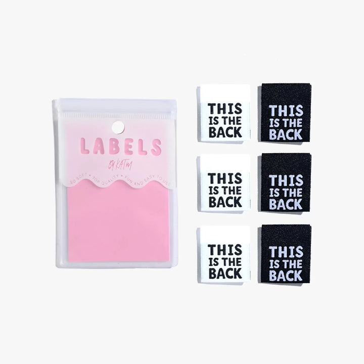 Kylie and the Machine - This is the Back garment labels - black and white sewing tags for clothing