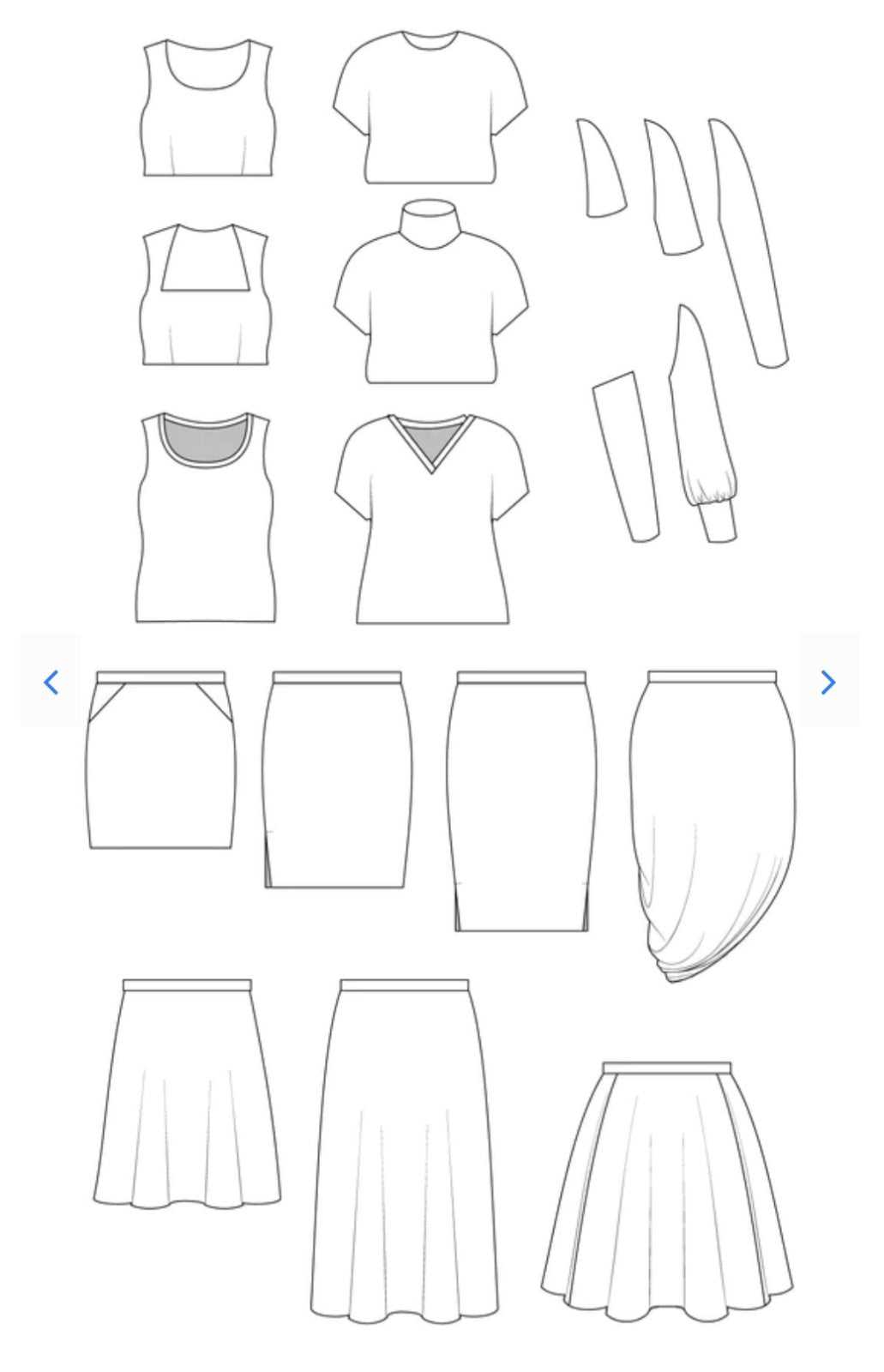 Cashmerette Grafton Dress, Top & Skirt Mix & Match sewing pattern for curvy sizes 12-32 with 400+ customizable options