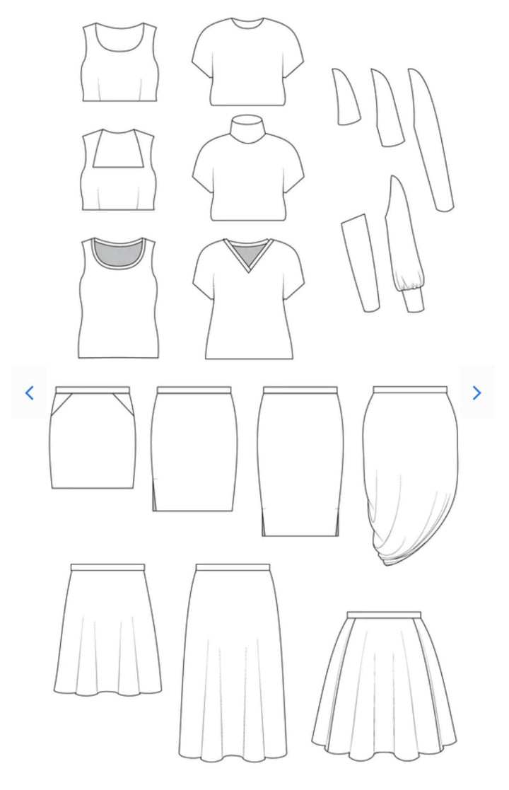 Cashmerette Grafton Dress, Top & Skirt Mix & Match sewing pattern for curvy sizes 12-32 with 400+ customizable options