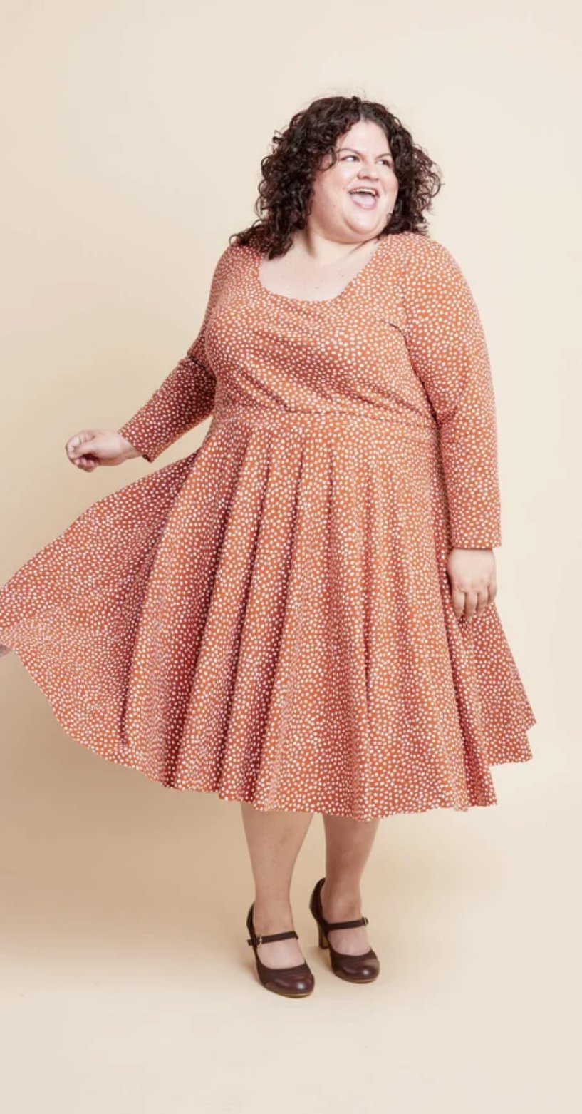 Cashmerette Grafton Dress, Top & Skirt Mix & Match sewing pattern for curvy sizes 12-32 with 400+ customizable options