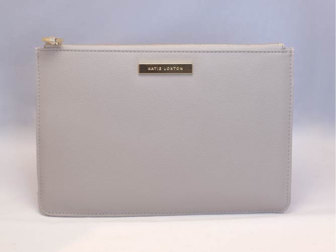 Katie Loxton Message Clutch in elegant design with zipper closure, available in multiple colors.