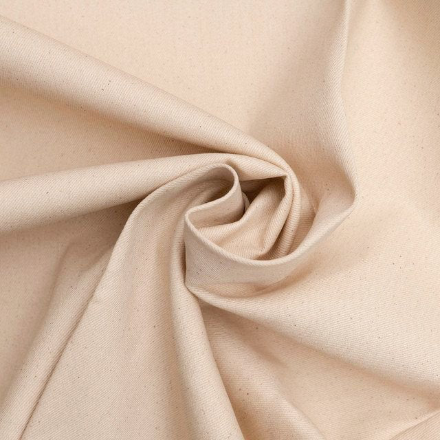 Natural Bull Denim Fabric - 100% Cotton 13 oz Heavyweight Twill for Workwear and DIY Projects