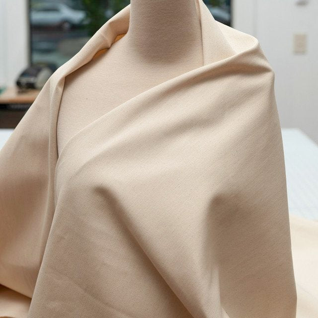 Natural Bull Denim Fabric - 100% Cotton 13 oz Heavyweight Twill for Workwear and DIY Projects