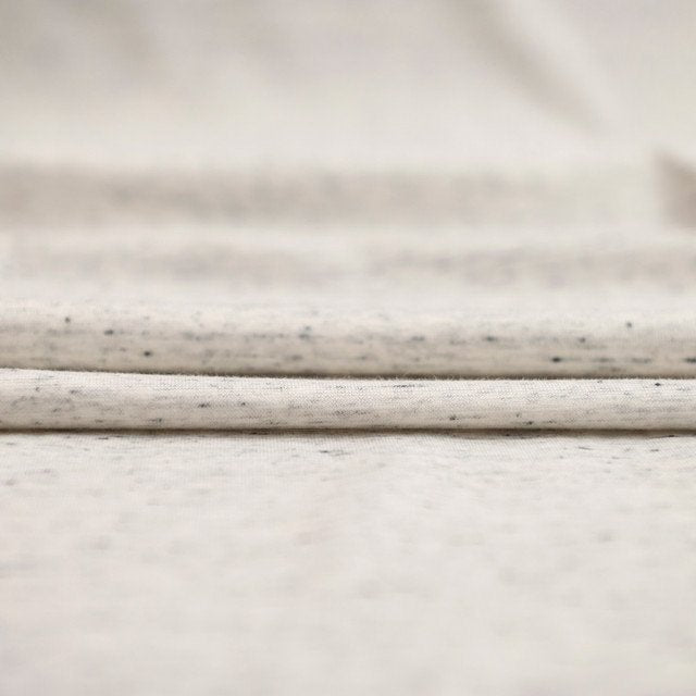 Snow Grey Heather Ponte Knit Fabric - Rayon Nylon Spandex Blend - Wide Stretchy Double Knit for Tailored Garments