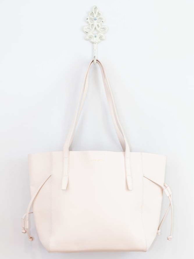 Katie Loxton Ashley Vegan Leather Tote Bag with spacious interior and unique handle threading detail.