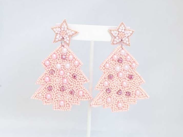 Vibrant Eclectic Beaded Earrings with playful designs like festive Christmas patterns, alcohol bottles, and bumblebees.
