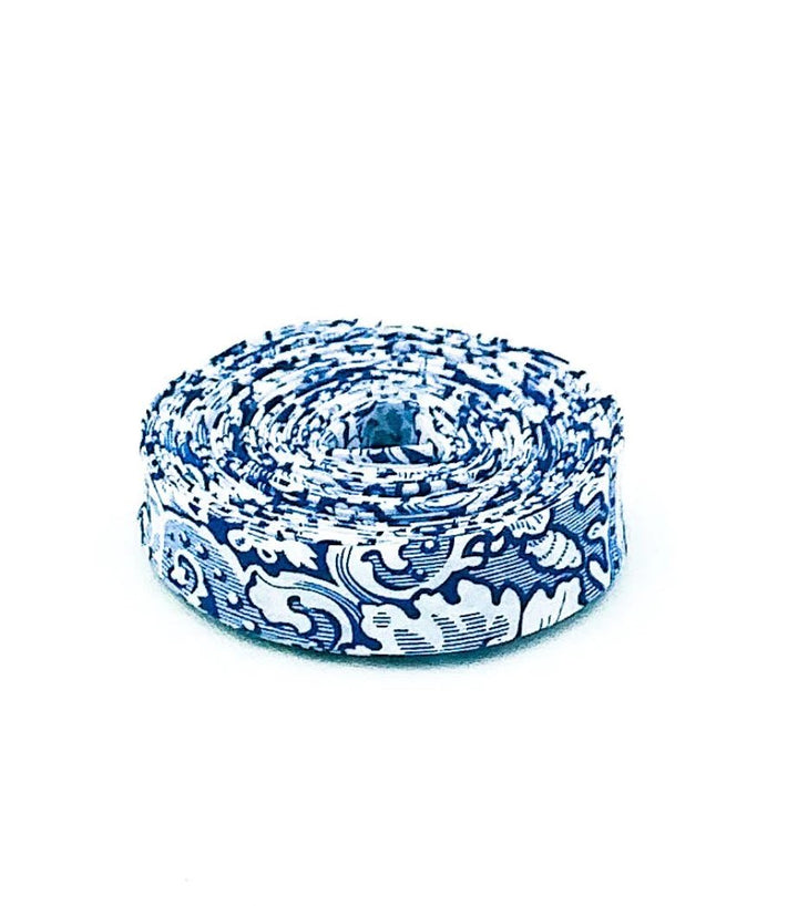 Liberty of London Tana Lawn double fold bias tape in Opera House Navy Blue – 1/2" premium cotton sewing trim for professional edges