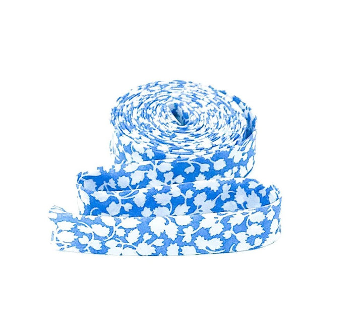 Liberty of London Tana Lawn double fold bias tape in Glenjade Light Blue – premium 1/2" cotton sewing trim