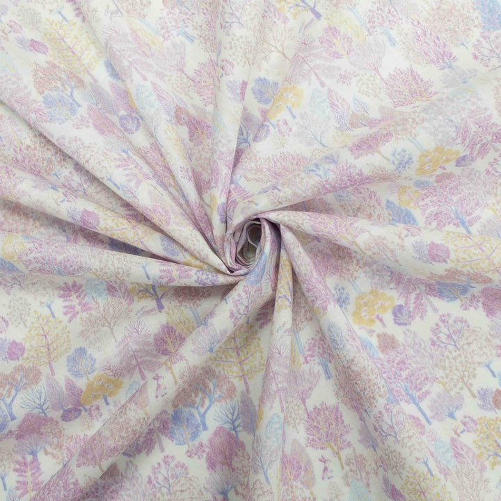 Japanese Cotton Lawn - Scandinavian Forest in Lavender and Pinks