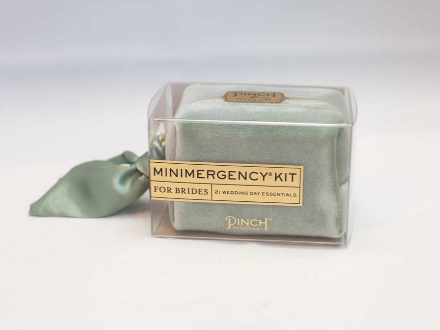 Mini Emergency Kit for Brides by Pinch Provisions with wedding day essentials
