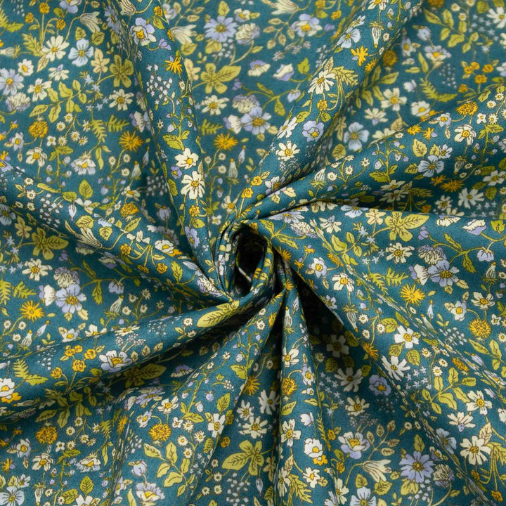Japanese Cotton Lawn - Cheerful Floral - Green