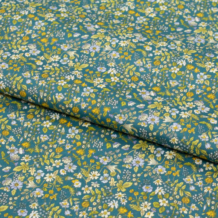Japanese Cotton Lawn - Cheerful Floral - Green