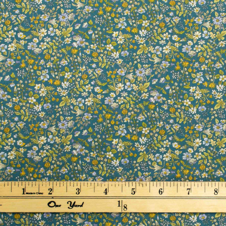 Japanese Cotton Lawn - Cheerful Floral - Green