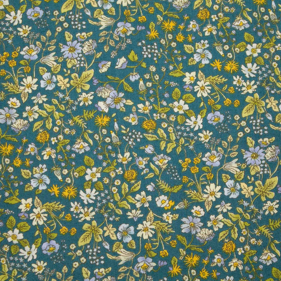 Japanese Cotton Lawn - Cheerful Floral - Green