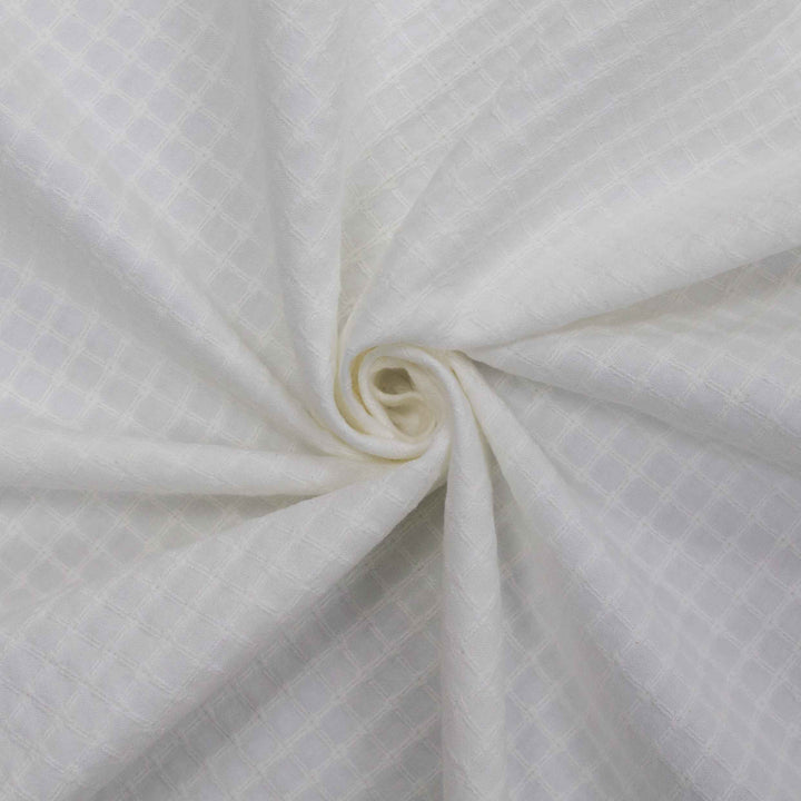 Japanese Waffle Grid Cotton - Cream
