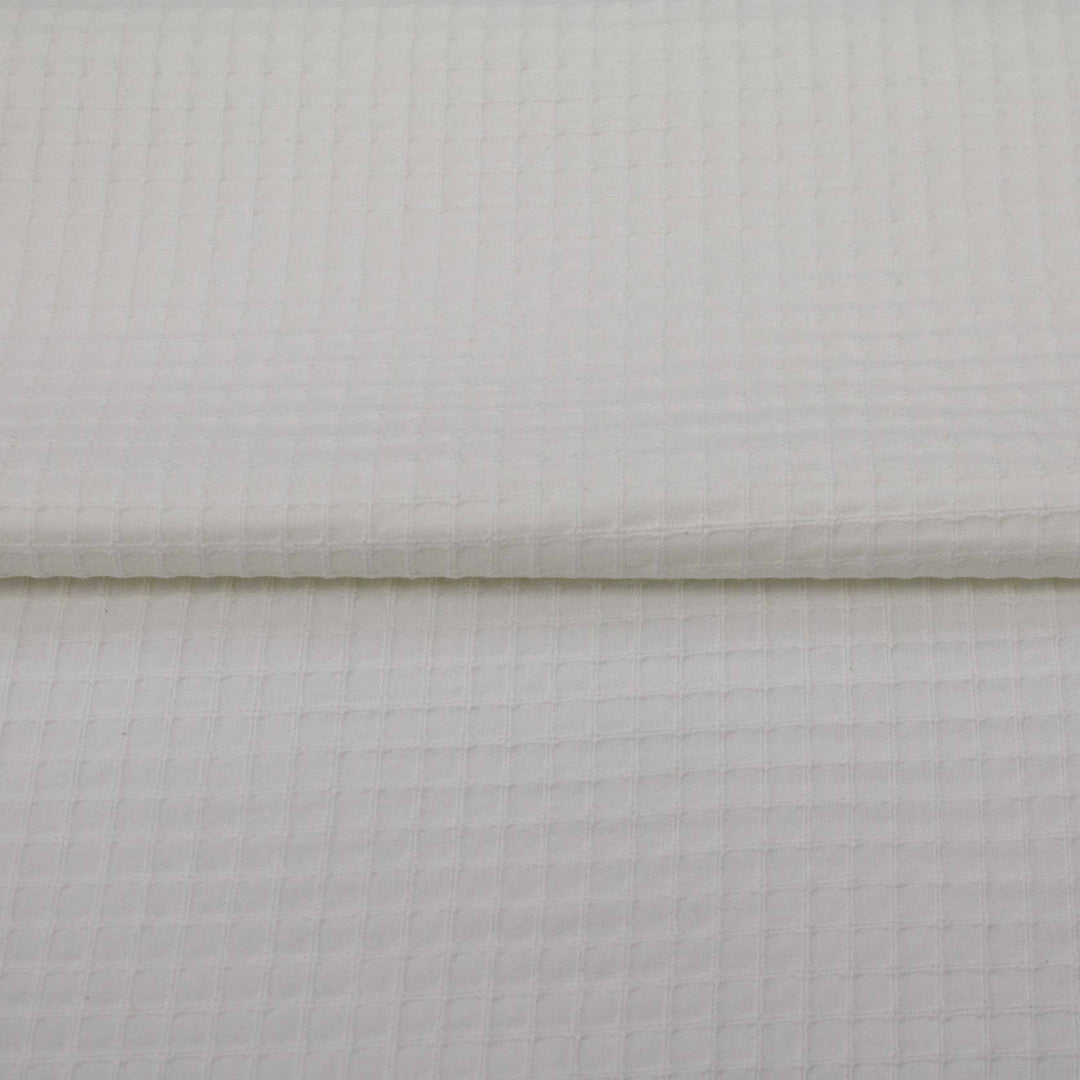 Japanese Waffle Grid Cotton - Cream