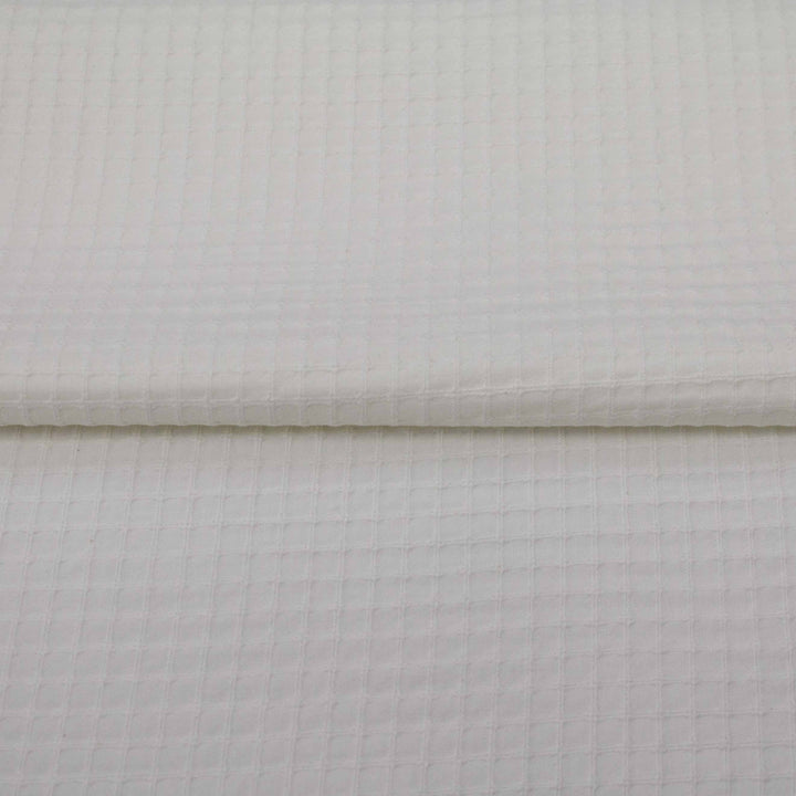 Japanese Waffle Grid Cotton - Cream