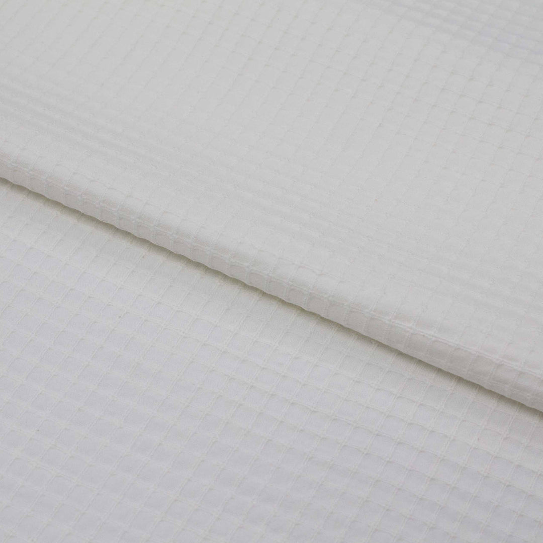 Japanese Waffle Grid Cotton - Cream