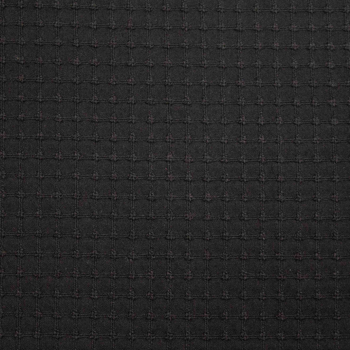 Japanese Waffle Grid Cotton - Black