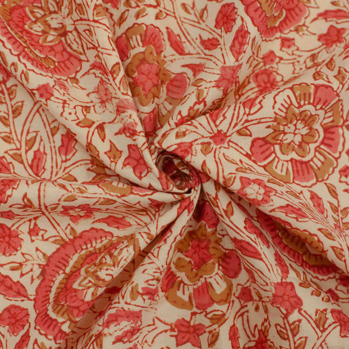 Indian Cotton Print - "Cottage Garden"
