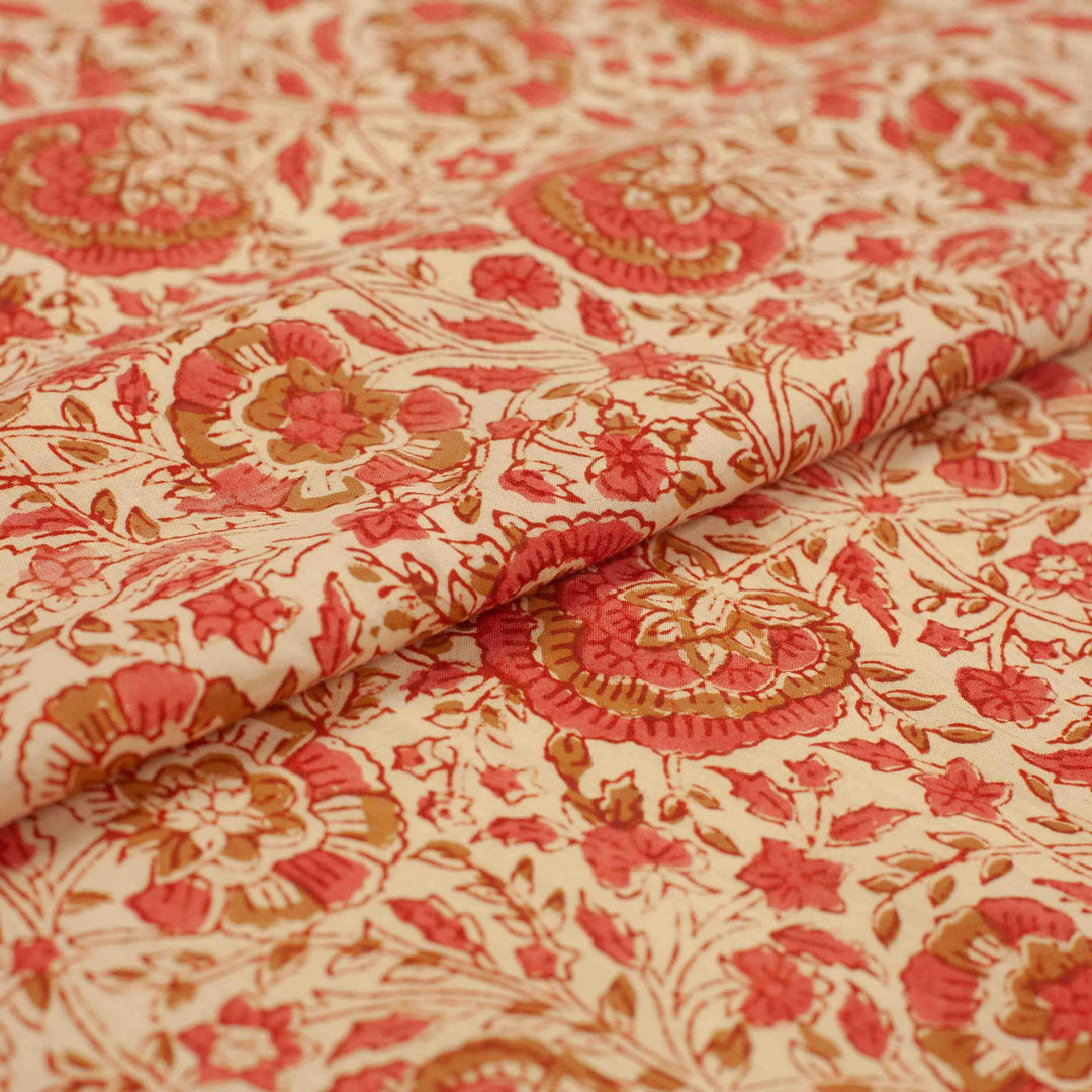 Indian Cotton Print - "Cottage Garden"