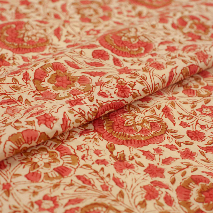 Indian Cotton Print - "Cottage Garden"
