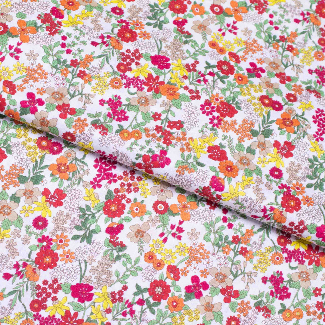 Japanese Cotton Lawn - Busy Floral Warm