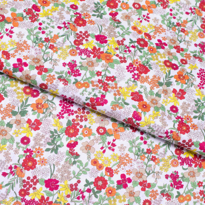Japanese Cotton Lawn - Busy Floral Warm