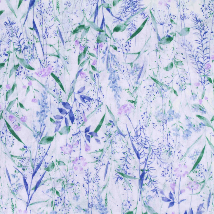 Japanese Cotton Lawn - Leafy Wildflowers