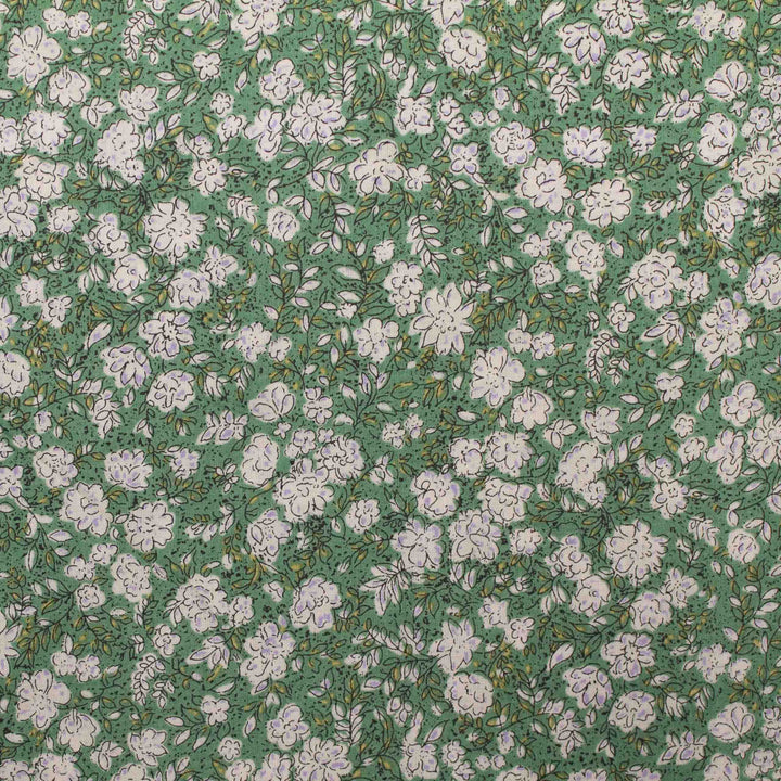Japanese Cotton Lawn - Busy Sketch Floral - Green