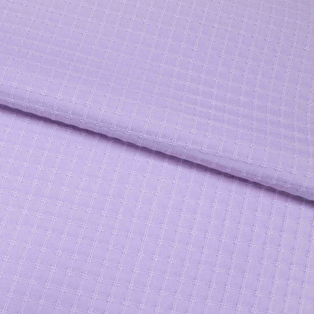Japanese Cotton Textured Grid - Light Purple