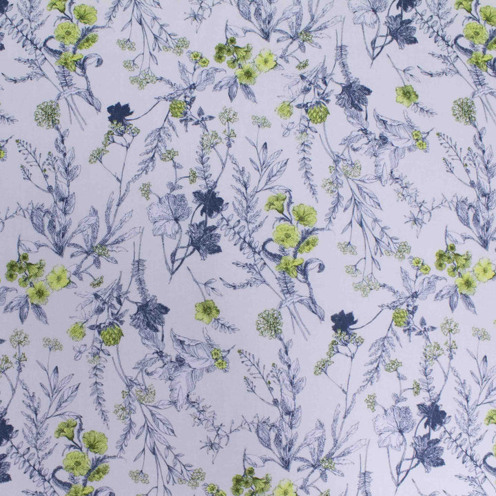 Japanese Cotton Viella - Floral - Indigo + Yellow