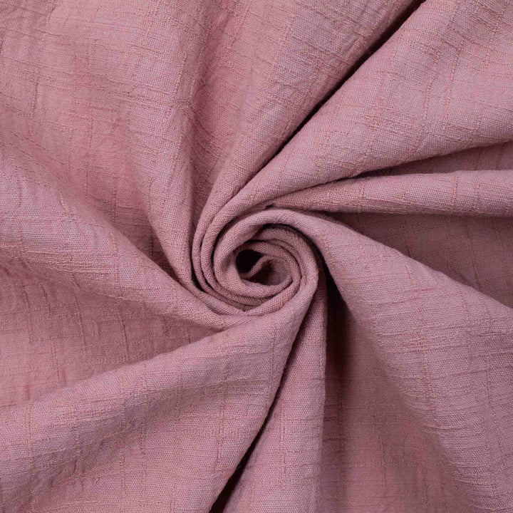 Japanese Cotton Wrinkled Dobby - Dusty Rose