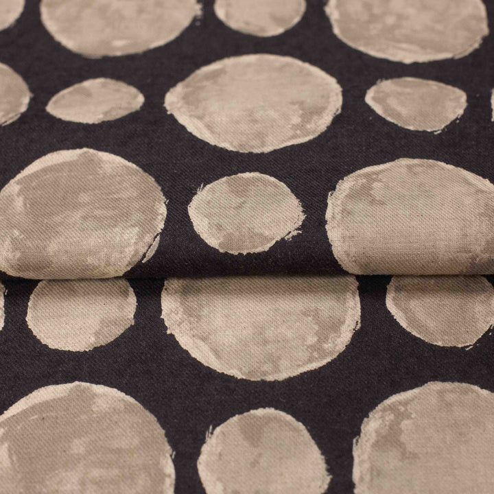Japanese Cotton/Linen Blend - Watercolor Dot - Steel
