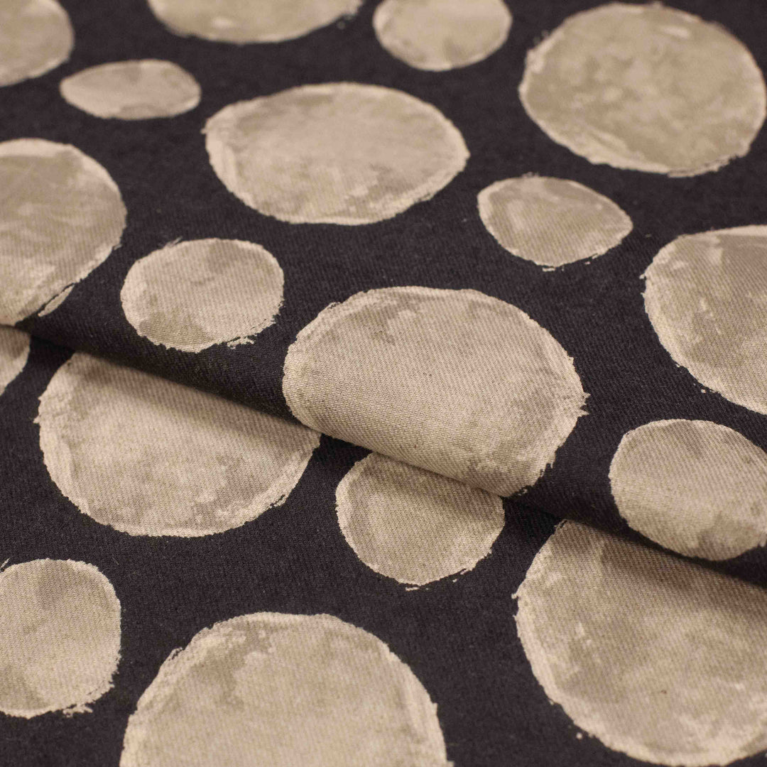 Japanese Cotton/Linen Blend - Watercolor Dot - Steel