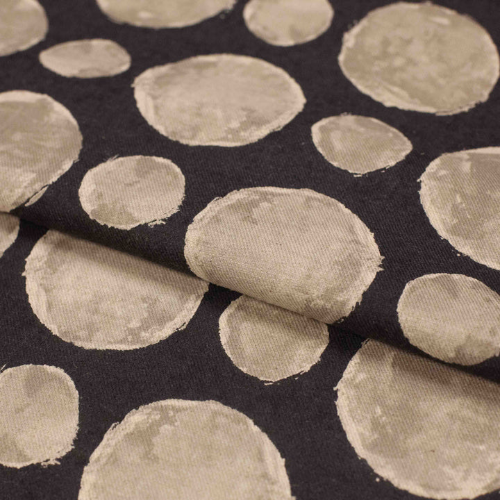 Japanese Cotton/Linen Blend - Watercolor Dot - Steel