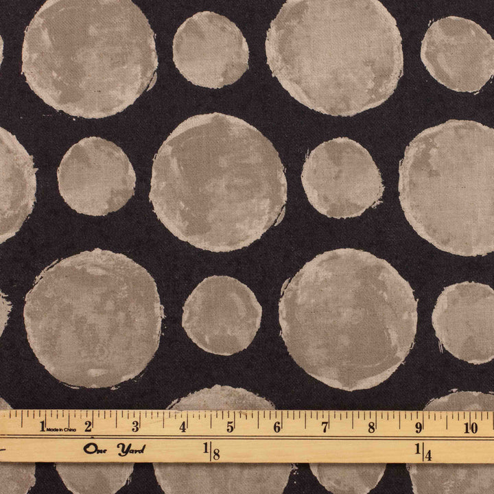 Japanese Cotton/Linen Blend - Watercolor Dot - Steel