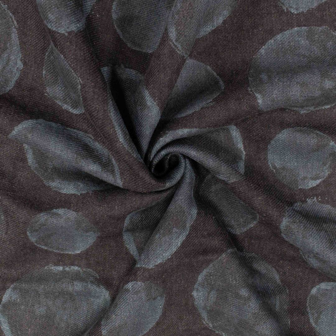 Japanese Cotton/Linen Twill - Watercolor Dots - Charcoal