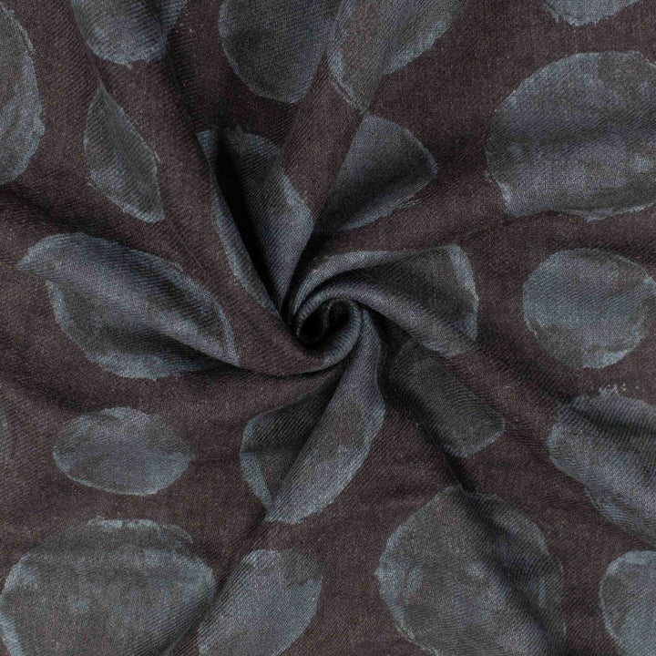 Japanese Cotton/Linen Twill - Watercolor Dots - Charcoal