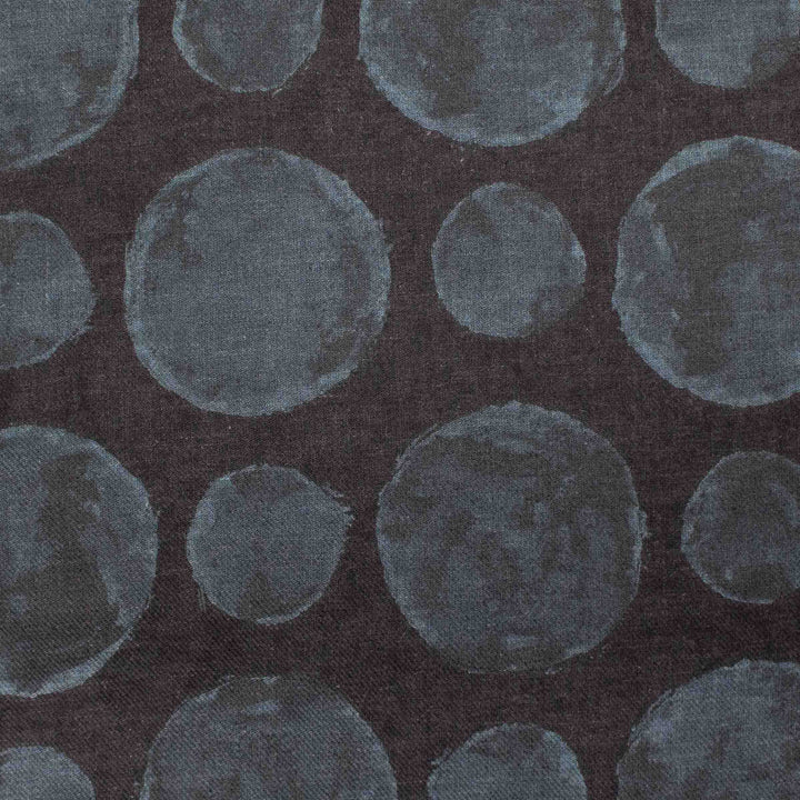 Japanese Cotton/Linen Twill - Watercolor Dots - Charcoal
