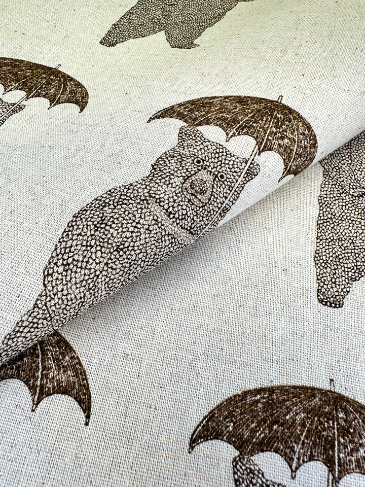 Japanese Lightweight Canvas - Bear with Umbrella