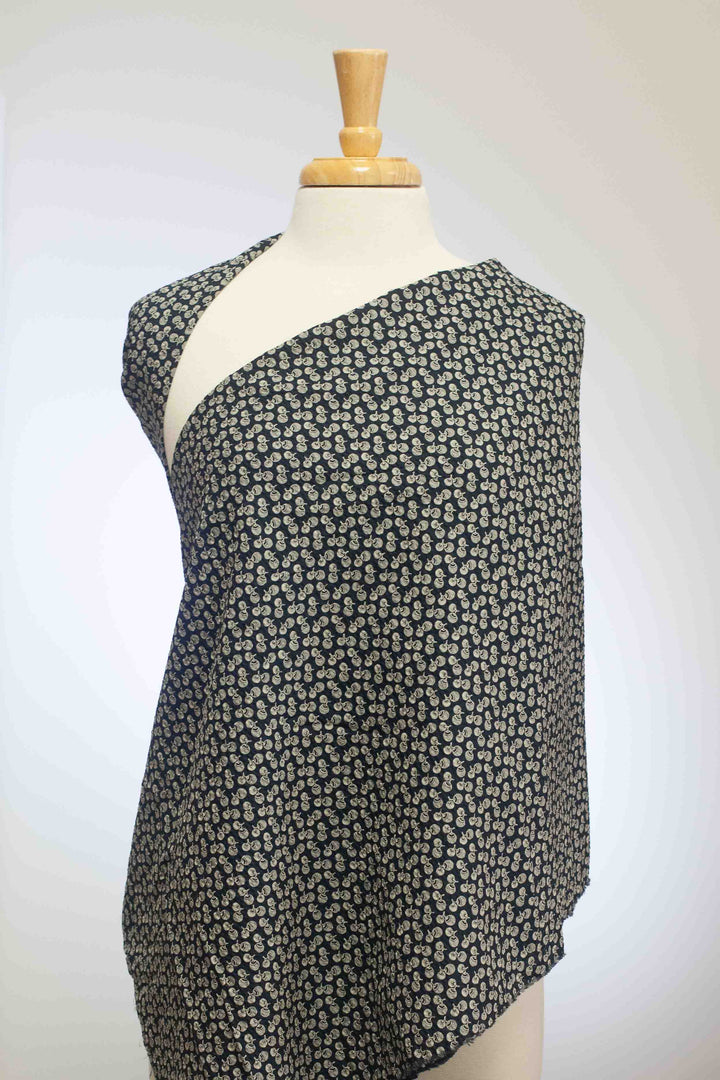 Japanese Seersucker - Acorns on Navy
