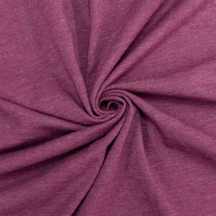Jersey Knit - Cotton Spandex - 9.5oz - Heathered Burgandy